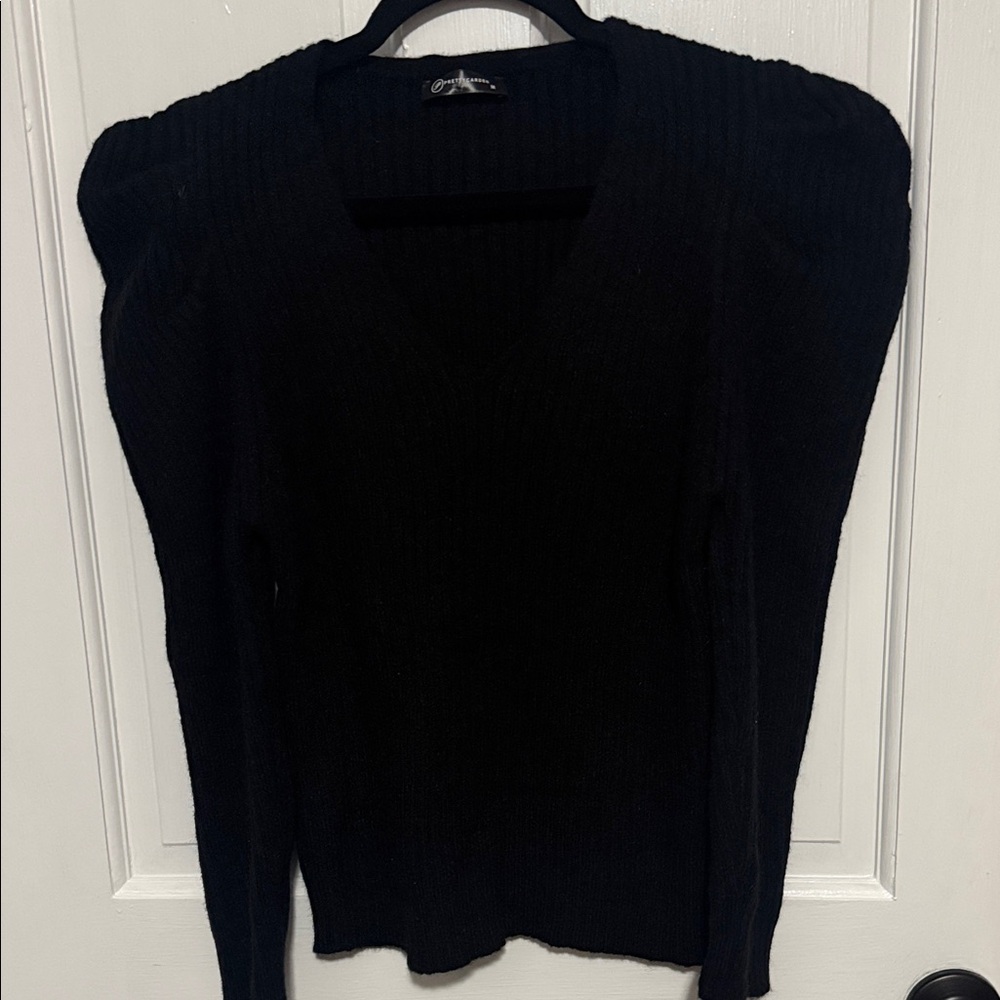 Elegant Black V-Neck Sweater